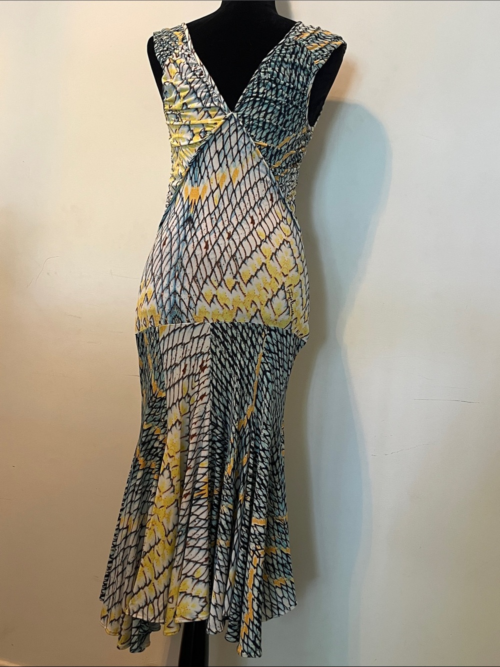 Just Cavalli Mermaid Dress Snake Midi Dress US 10 - Picture 7 of 11